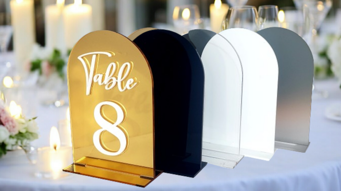 TABLE NUMBERS with STAND