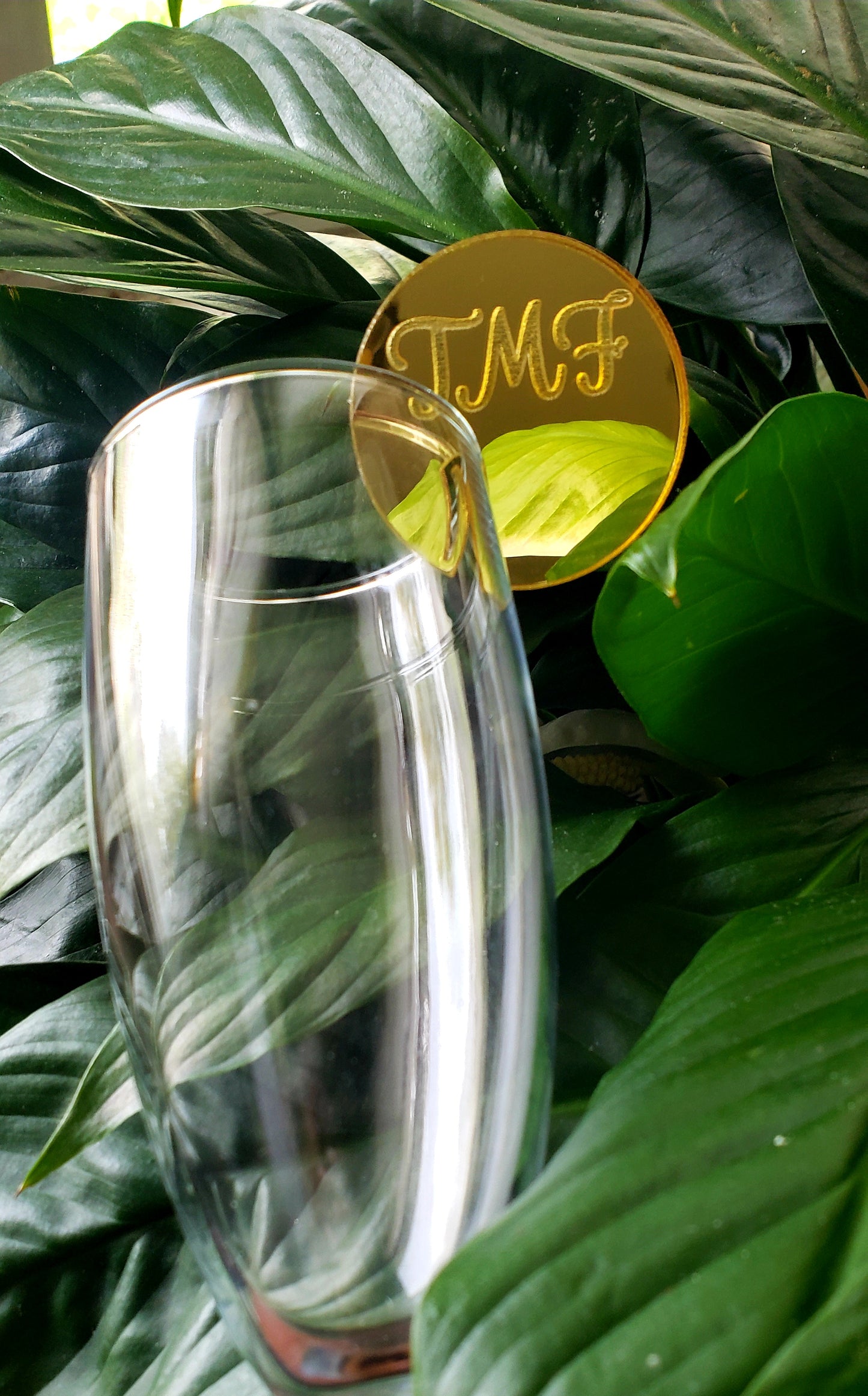 ACRYLIC DRINK CHARMS ROUND (Engraved) (Sold in Sets of 24)