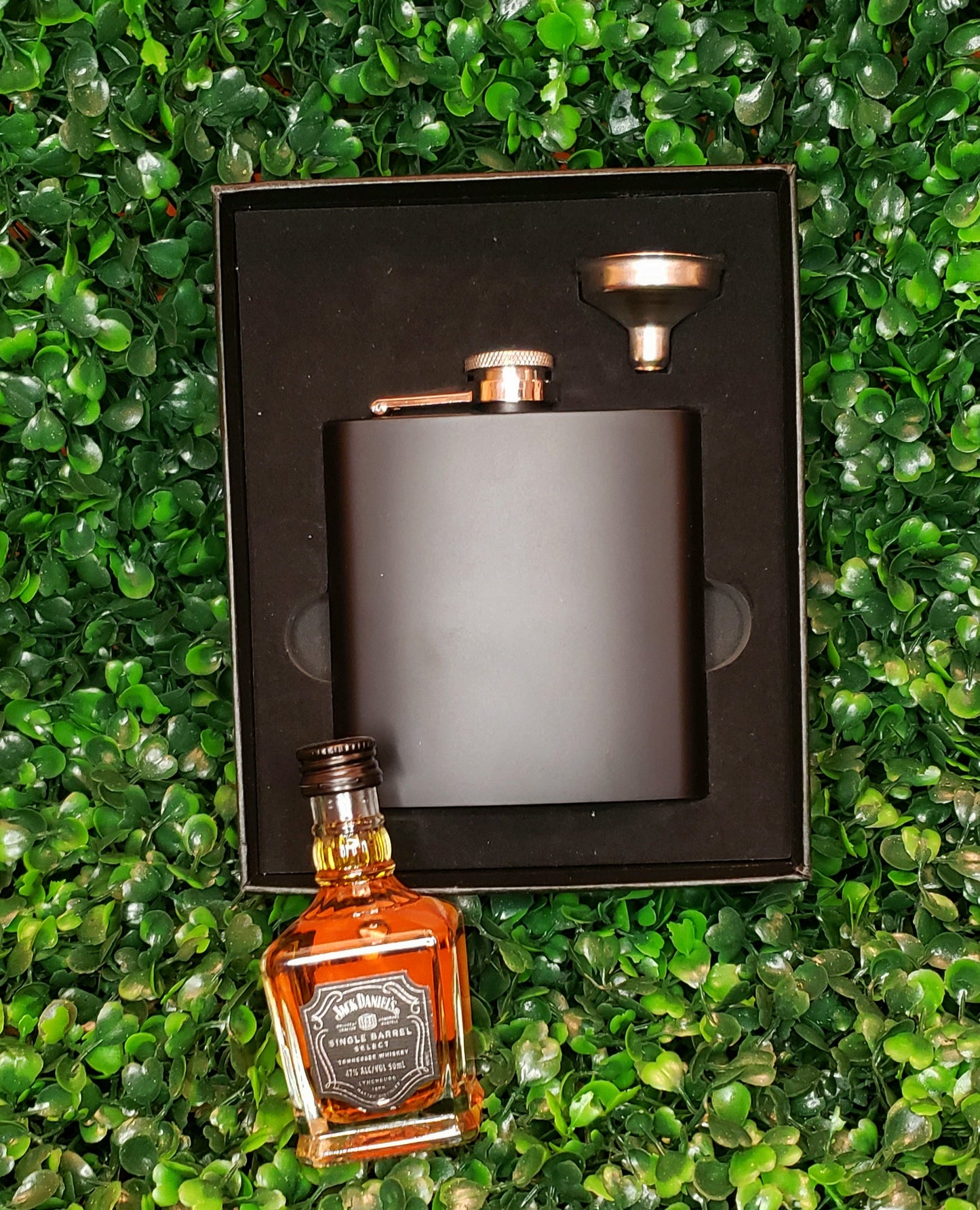 Personalized Black Matte Flask