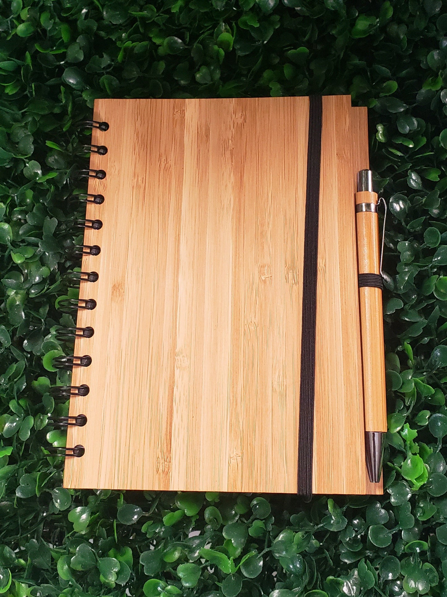 Custom Engraving, Personal Bamboo Notebook/Journal w/Pen