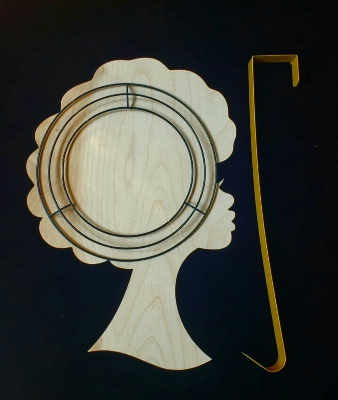 Laser cut Afro Silhouette/ Diva Head Silhouette/Afro Wreath Head