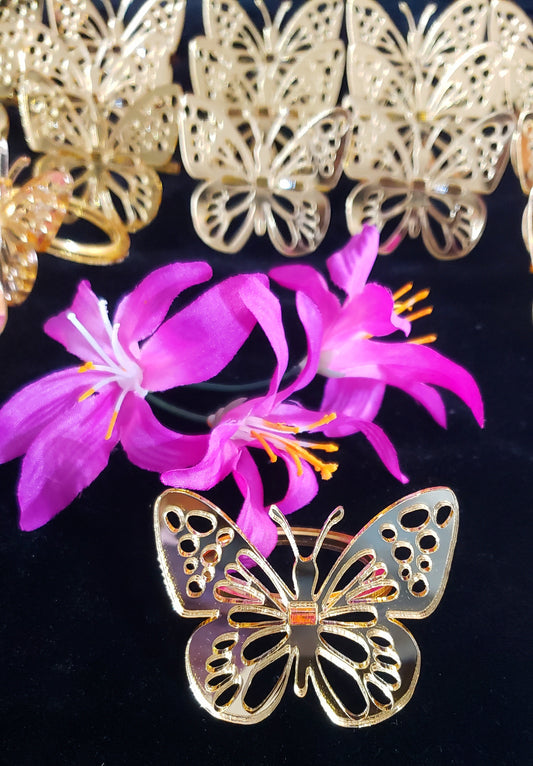 BUTTERFLY NAPKIN RINGS (SOLD IN SETS OF 6)