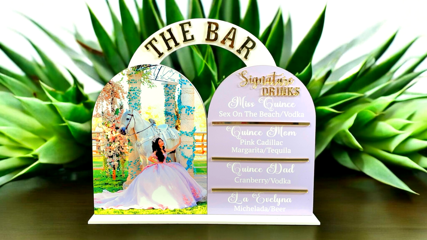 UV PRINTED CUSTOM LAYERED BAR SIGN