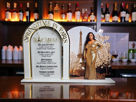 ELEGANT EVENT ACRYLIC BAR SIGNAGE 6pc