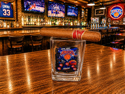 NY KNICKS CIGAR GLASS - Personalized Bourbon Cigar Glass for Whiskey Lovers