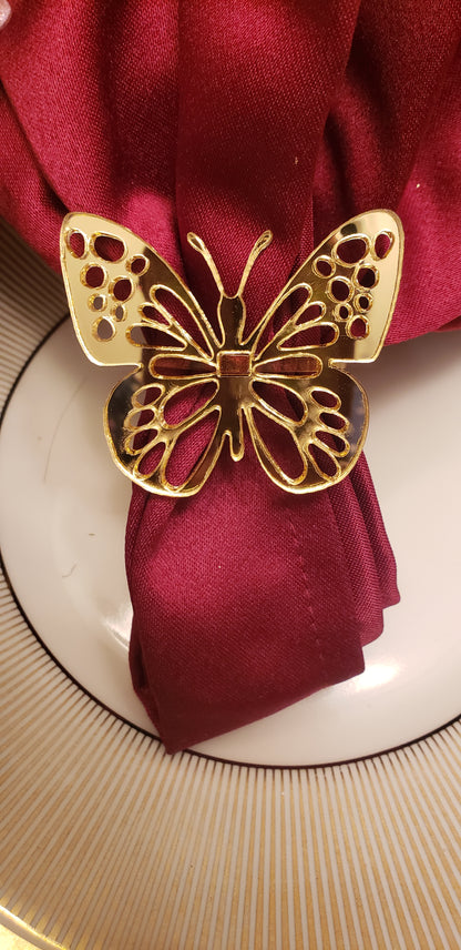 ACRYLIC BUTTERFLY NAPKIN RINGS (SOLD IN SETS OF 6)