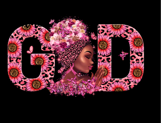 Breast Cancer Awareness Black Girl Magic With God All Things Are Possible
