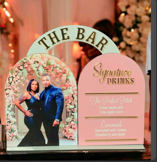 UV PRINTED CUSTOM LAYERED BAR SIGN