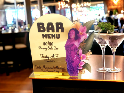 UV PRINTED MENUS (BAR/FOOD)