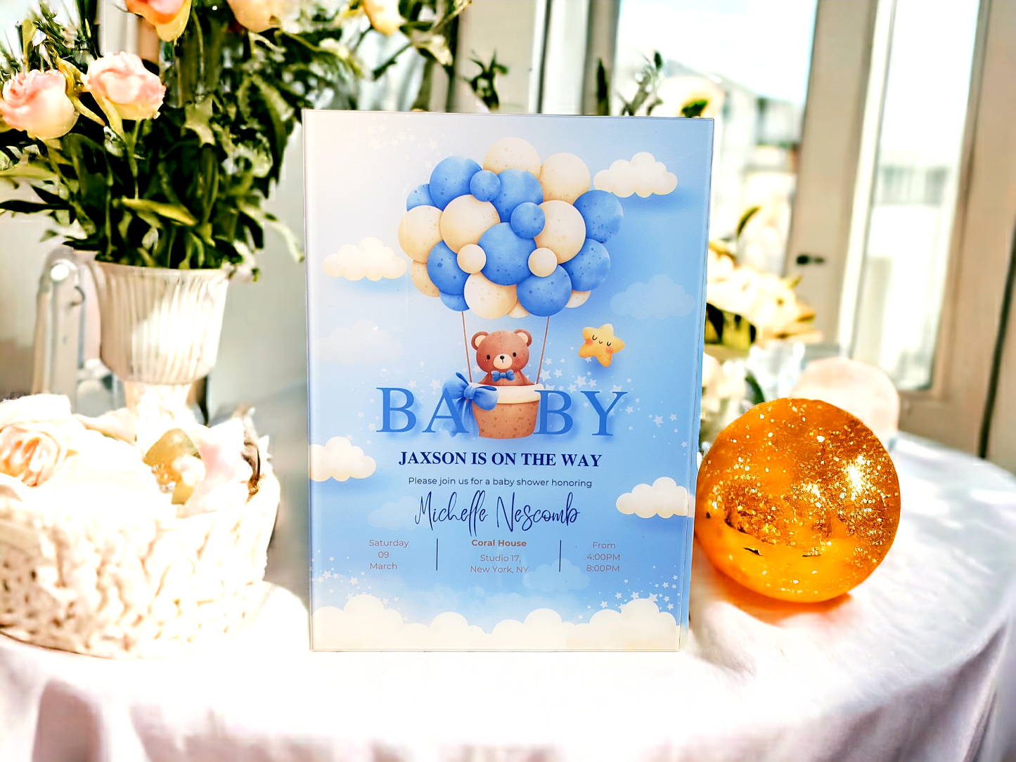 ACRYLIC UV PRINTED INVITATIONS (SOLD IN SETS OF 10)