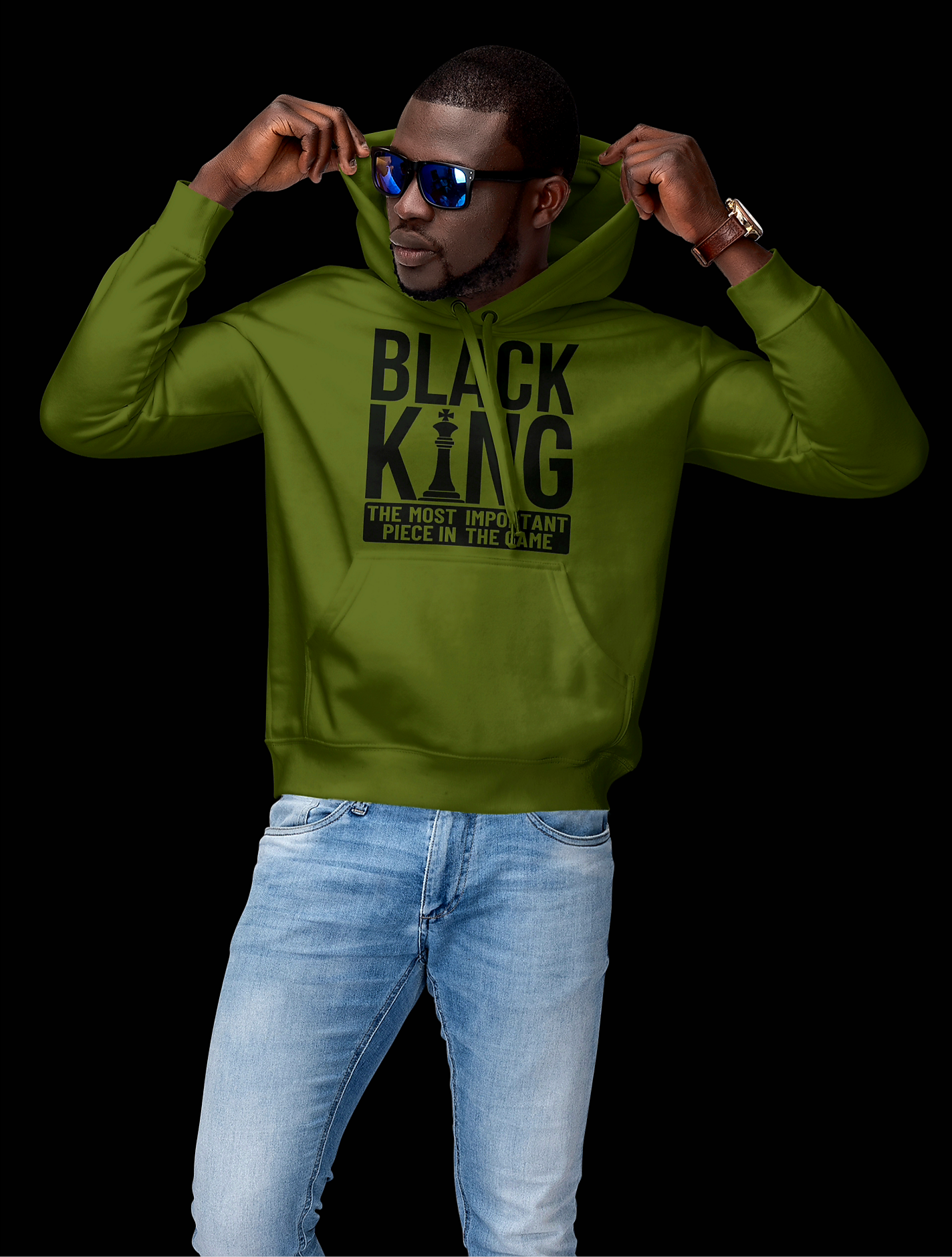 BLACK KING IMPORTANT PIECE HOODIE