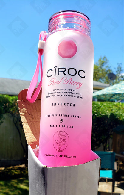 Ciroc Inspired Frosted Glass Water Bottles